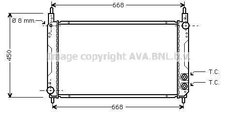 AVA QUALITY COOLING Радиатор, охлаждение двигателя AU2134